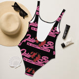 JaieBoo Black/ Pink One-Piece Swimsuit